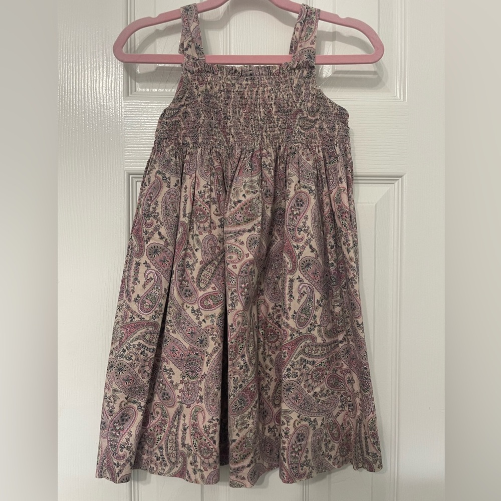 Luli & Me sleeveless dress with smocking front panel Size 3T
